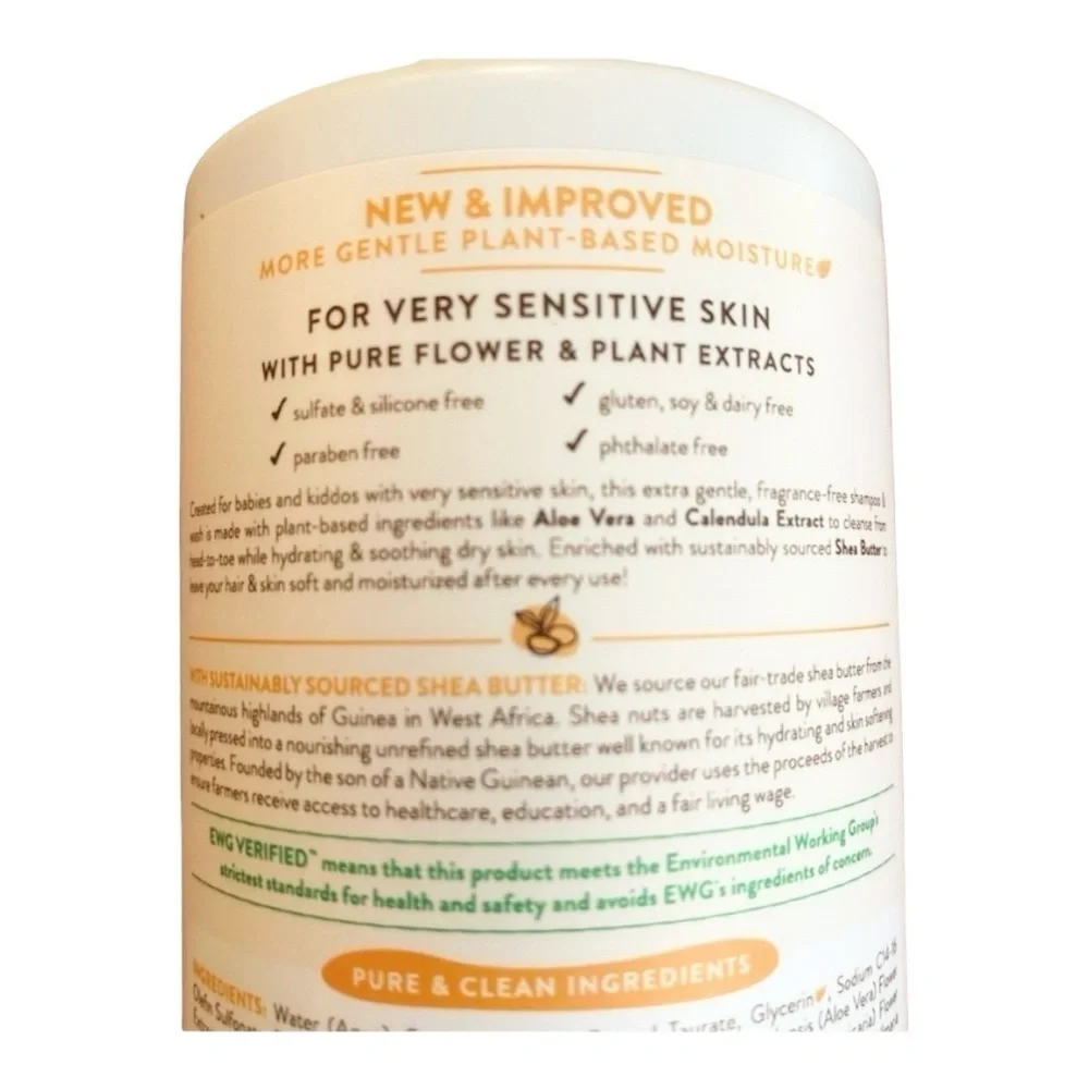 Babo Botanicals Sensitive Baby Shampoo and Wash Shea Butter Aloe Vera
